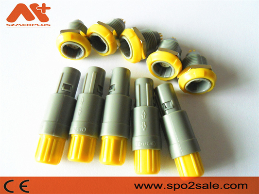(G51MC7-P08LFD0-0040) soquete plástico do pino do impulso 8 da tração 1P, Grey Shell, chave 60 amarela, dupla
