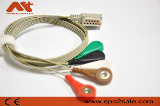 11 o cabo Philips M4725A da ligação ECG de Pin Telemetry 5 usou Holter Recorder