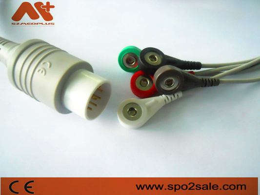 O monitor paciente da pressão de 5 ligações cabografa Nihon Kohden 11 Pin Cable ECG