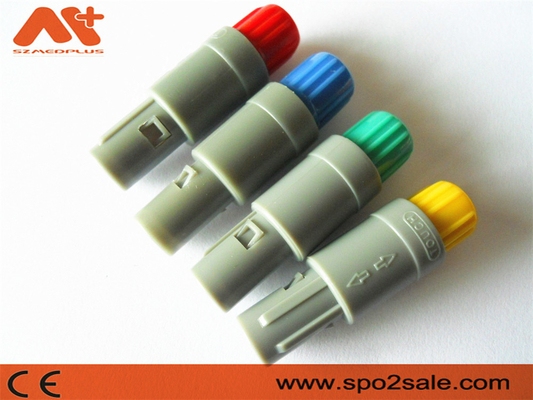 1P Pull Push 6Pin Plug de plástico Grey Shell Manga cinzenta para conectores de dispositivos médicos de cabo de 5,00 mm