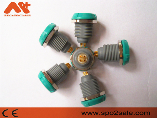 Plástico 8 Pin Socket Grey Shell Green dos conectores Etco2 do dispositivo médico de IBP