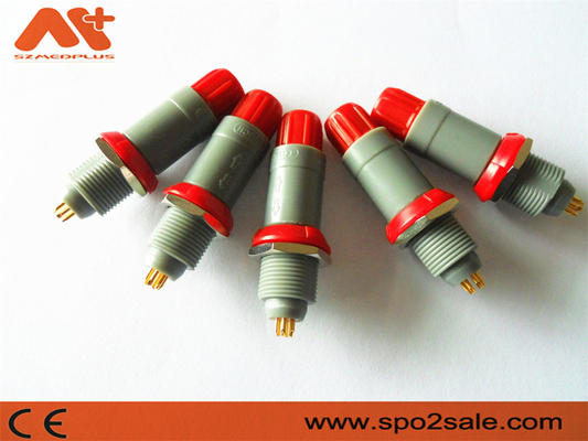 1P Pull Push 6 Pin Conector de Plástico, Grey Shell, Vermelho, Dual 60 Key para Aplicação Médica