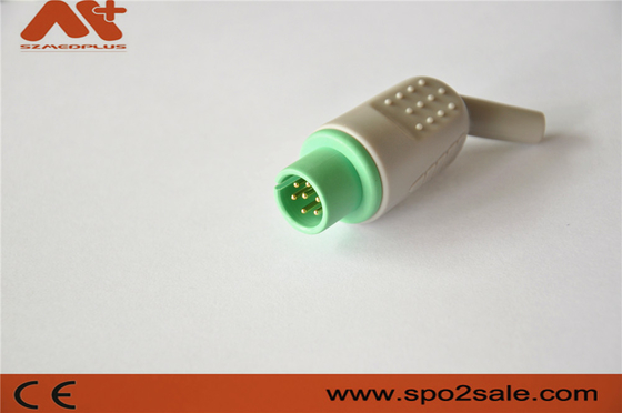 Conector médico compatível com o conector Bionet ECG com 7 pinos de cor verde