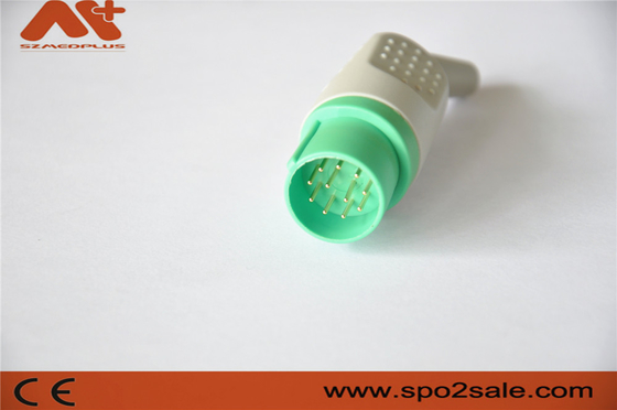 Conector de ECG Médico Verde de 11 pines Compatível com Nihon Kohden Monitor Acessório