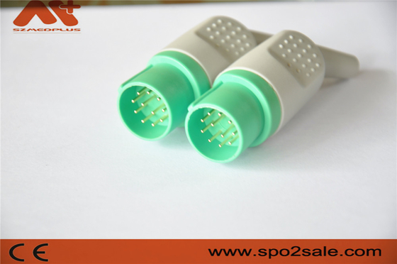 Conector de ECG Médico Verde de 11 pines Compatível com Nihon Kohden Monitor Acessório