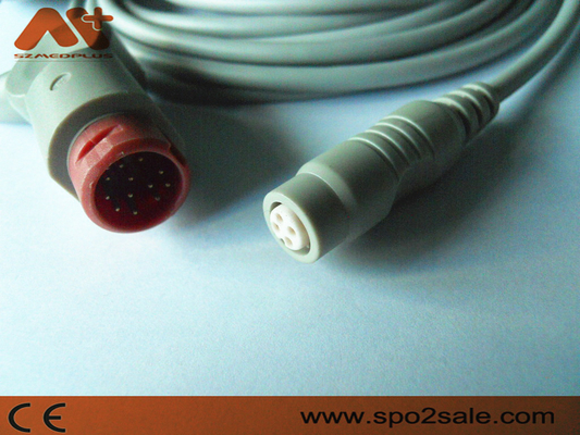 cabo de 3.5M Philips To B.Braun IBP - Pin de HP 12 do cinza de M1634A