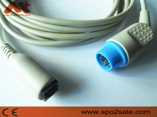 Cabo compatível do adaptador de Siemens IBP para Utá, BD, Edwards, Abbort, B.braun, argônio, transdutor lógico de Medex IBP