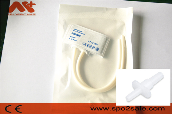 Do punho recém-nascido descartável da pressão sanguínea do punho 2422 do CE tubo duplo 4 - 8 Cm NIBP