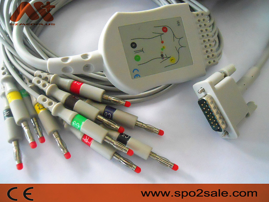 Cabo de TPU Philips ECG para M2461A, M3702C, 989803107711, 989803175901
