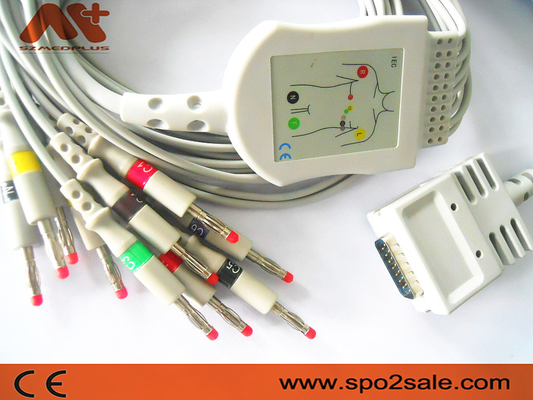 1.2M ECG cabografam o fio de ligação de 10 ligações 012-0700-00 Ecg para E350 E350I E550 E560 EK10