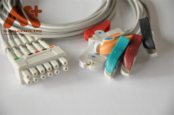 GE Marquette 	Leadwire 421932-001 da telemetria de Holter Cable ECG grampo de 6 ligações