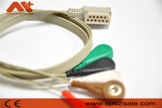 11 o cabo Philips M4725A da ligação ECG de Pin Telemetry 5 usou Holter Recorder