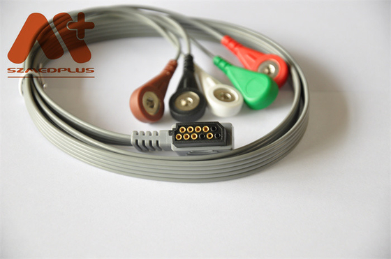 Philips Compatible ECG Holter Cable 989803157491 pressão de 5 ligações