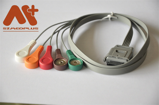 O cabo biomedicável 5 do BI ECG de Holter Cable dos instrumentos conduz C07-12-12 instantâneo