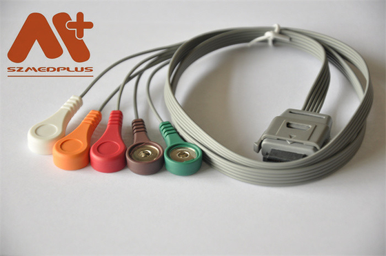 O cabo biomedicável 5 do BI ECG de Holter Cable dos instrumentos conduz C07-12-12 instantâneo