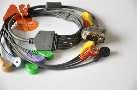 O cabo 10 do DMS 300-3A AHA ECG de Holter Recorder do CE conduz a tomada instantânea