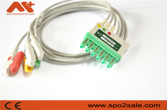 Cabo paciente compatível da ligação do cabo MS16231 3 Ecg de Draeger ECG