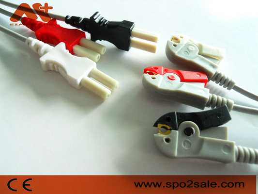 Leadwire compatível do grampo ECG da ligação de Spacelabs 3 - 700-0006-00