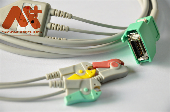 O grampo compatível de 3 ligações de Nihon Kohden Direto-conecta o cabo de ECG para OPV -1500
