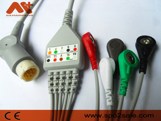 A pressão da ligação de Philips Compatible 5 Direto-conecta o cabo de ECG - M1977A