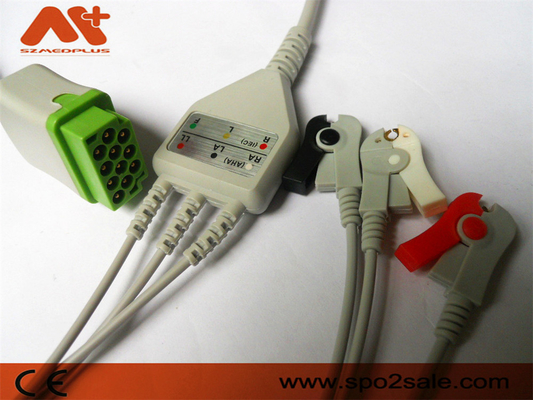 Os cuidados médicos de GE > o grampo da ligação de Marquette Compatible 3 Direto-conectam o cabo de ECG - 2021141-001