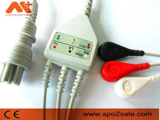 Omron > Colin BP-88S, BP-S510, M9500, ligação de Mate Advantage Compatible 3 da imprensa Direto-conectam o cabo de ECG