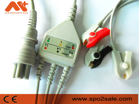 Omron > Colin BP-88S, BP-S510, M9500, grampo da ligação de Mate Advantage Compatible 3 da imprensa Direto-conectam o cabo de ECG