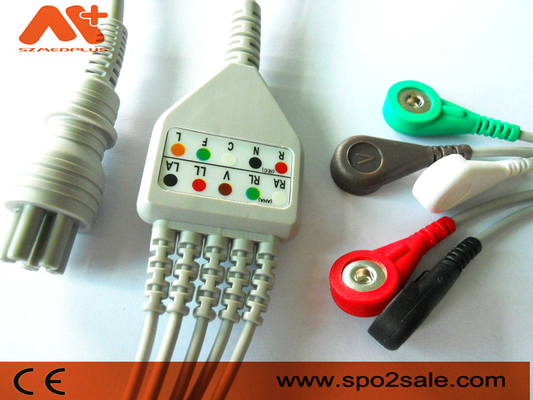 O monitor paciente de Colin BP-88S BP-S510 M9500 cabografa Ecg 6 Pin Cable