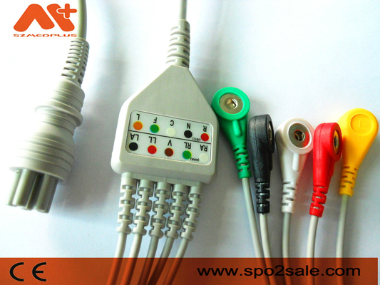 O monitor paciente de Colin BP-88S BP-S510 M9500 cabografa Ecg 6 Pin Cable