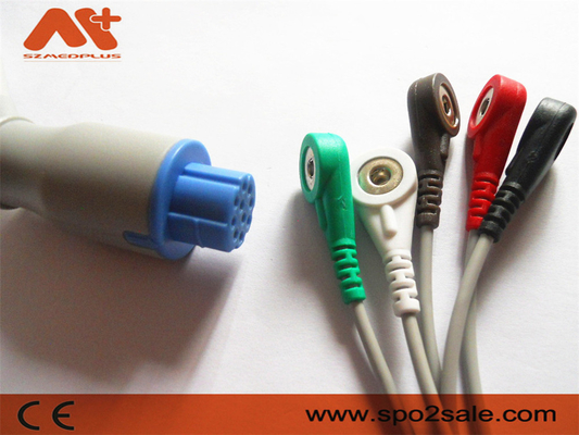 A pressão compatível de 5 ligações de Ohmeda do Datex Direto-conecta o cabo CB-72595R de ECG