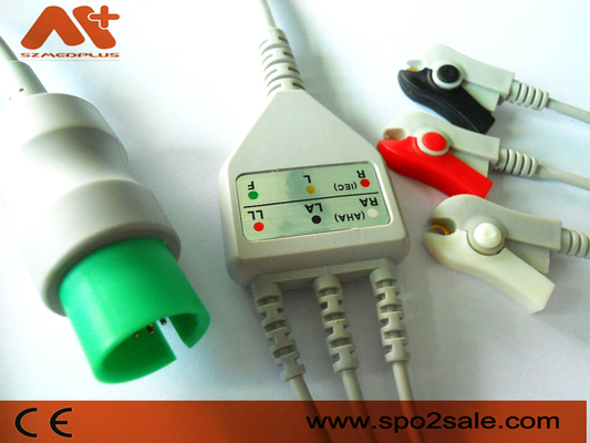 Grampo ECG 17 Pin Cable da ligação de Ultraview 3 do cabo de TPU Spacelabs Ecg