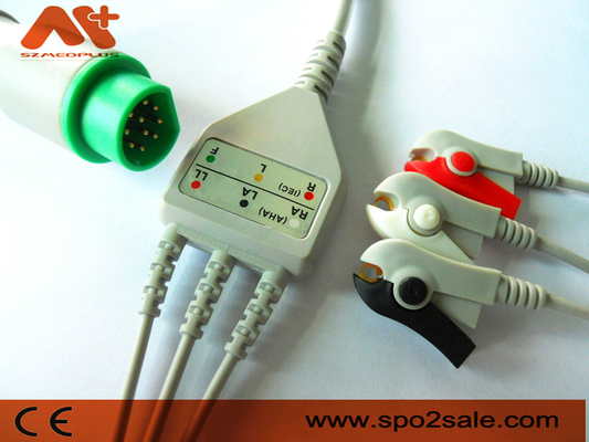 O monitor paciente da ligação do CFS 3 cabografa 10 Pin Siemens Ecg Cable