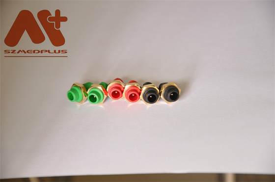Preto verde vermelho do conector redondo compatível do soquete Spo2 do ruído 1.5mm ECG