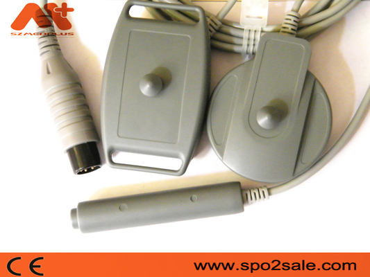 6 Pin UT3000B 2 em 1 transdutor Fetal do monitor com círculo cinzento do cabo de TPU