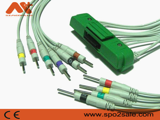 Cabo paciente Ecg Nihon Kohden Cardiofax V 1550K do ECG, ECG-9522P, ECG-1550