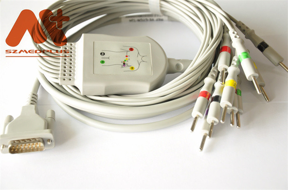 cabo do ECG do IEC AHA da segurança TPU para o eletrocardiógrafo do SE 601 de EDAN