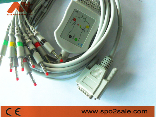 Cardionics 10 Cable de ECG de Chumbo para Cardionics Cardio Touch / Cardio Plug ECG Machine
