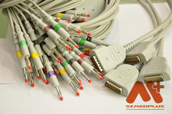 Os cuidados médicos de GE compatíveis Direto-conectam o cabo do ECG - 2104727-001