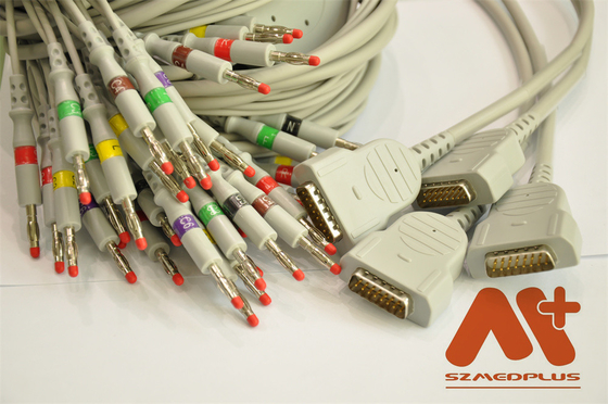Os cuidados médicos de GE compatíveis Direto-conectam o cabo do ECG - 2104727-001