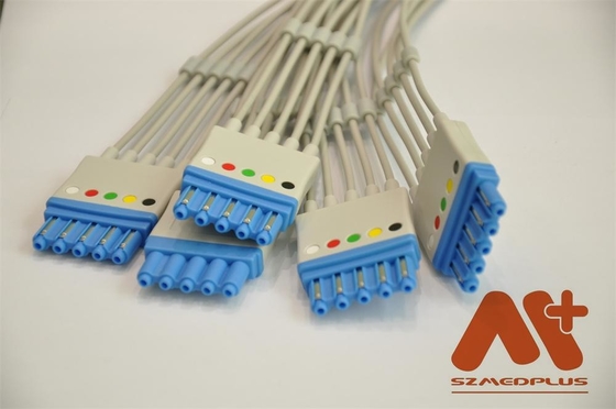 5 a ligação AHA agarra o cabo paciente M1644A Philips Compatible de ECG