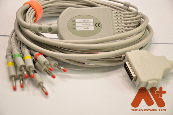 Ruído 3,0 do cabo do monitor paciente dos cabos CP-104L de Fukuda Denshi Ecg